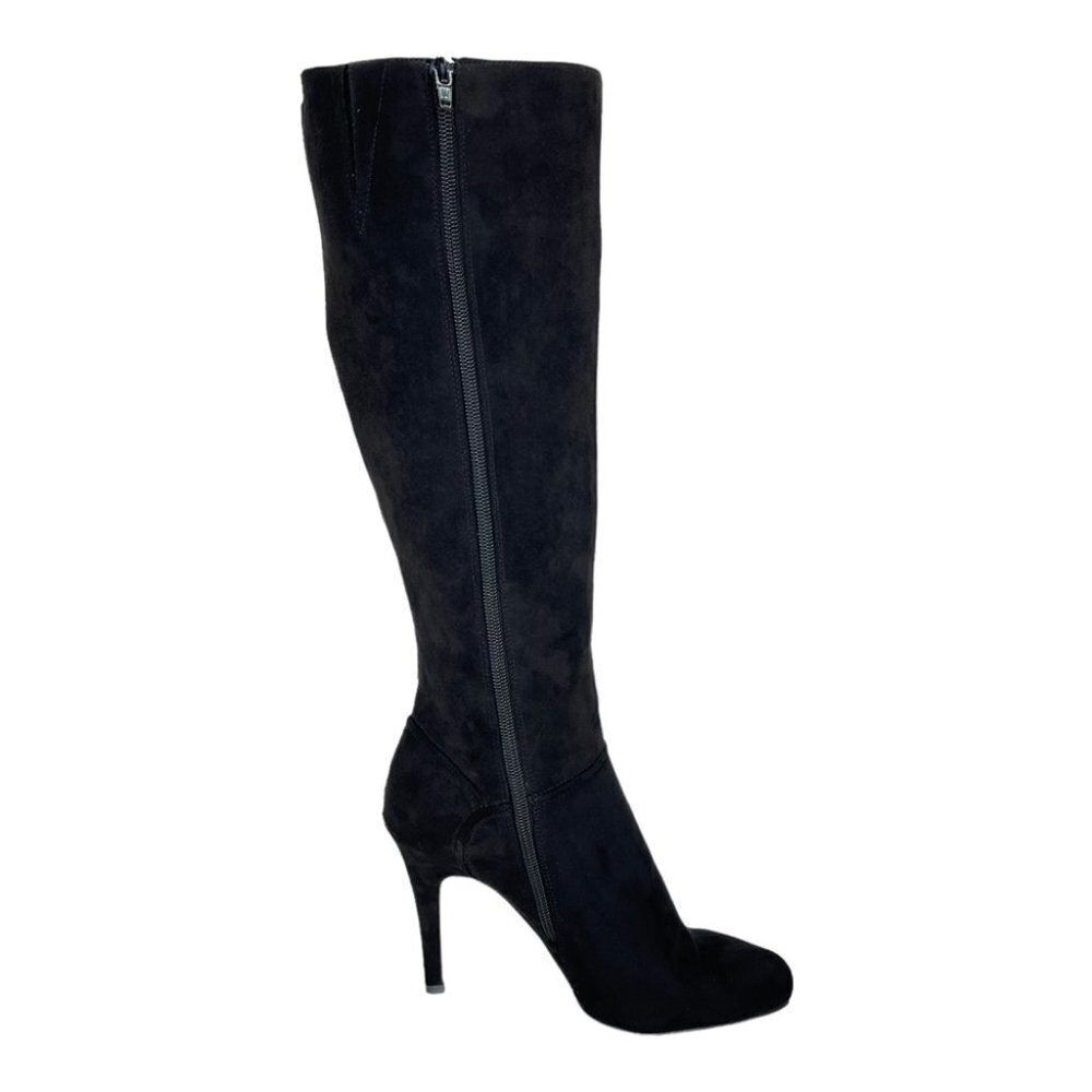 International Concepts Taisa Black Microsuede Knee High Womens Boots Size 9M - Picture 3 of 10